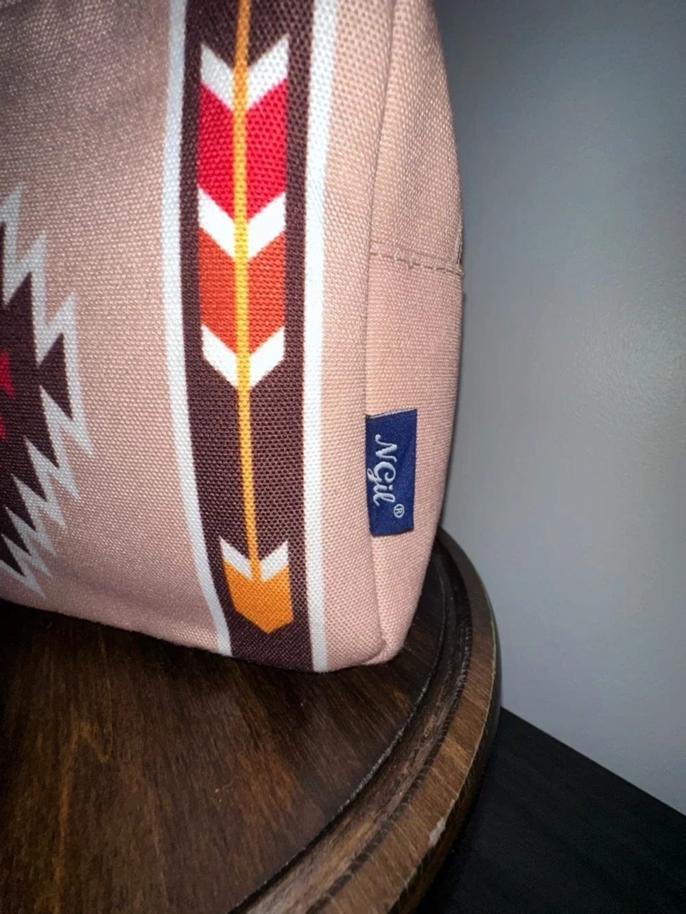 N Gil Aztec Southwest Canvas Cosmetic Makeup Bag Travel Pouch